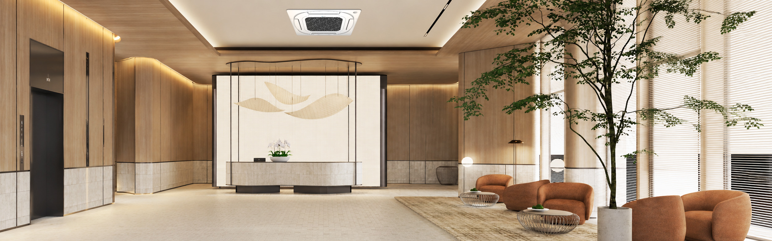 Phối cảnh lắp đặt máy lạnh âm trân casper inverter